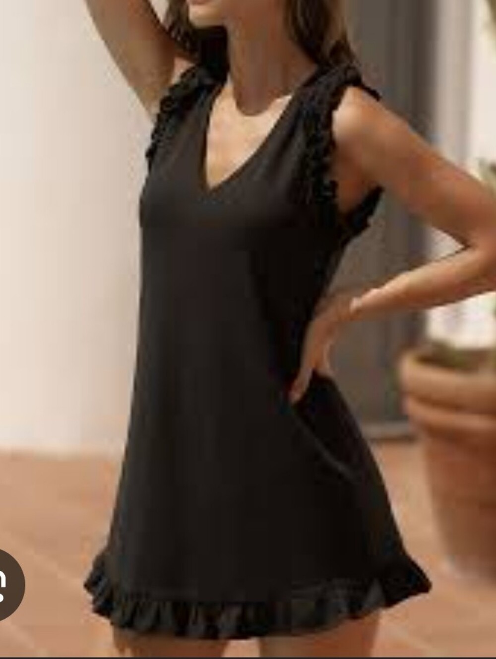 Sundays Shawn Mini Dress Blue Large Ruffles